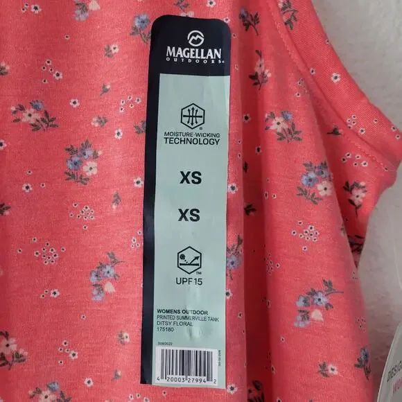 Magellan Floral Sleeveless Pink Floral Fishing Gear Top Size XS NWT | Outdoor - Picture 3 of 6